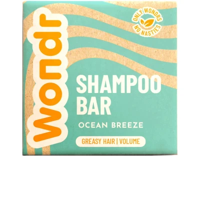 Afbeelding van WONDR Shampoo bar Ocean Breeze 55 g Vet haar Meer volume Verzorgend Sulfaatvrij