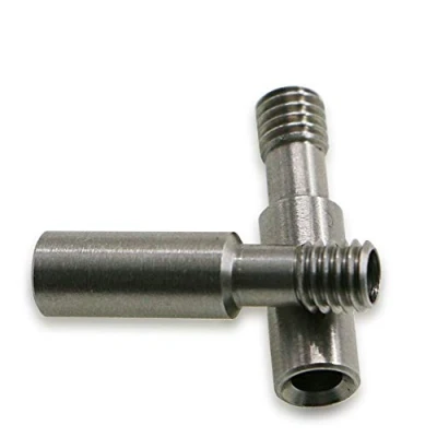 Afbeelding van 2 stks roestvrij staal CR 10 Ender 3 Heat Break keel voeden buis Heatbreak voor originele Creality 3D Printer CR10, S4 S5, CR10S, Ender3, pro, CS3 Hotend gebruik
