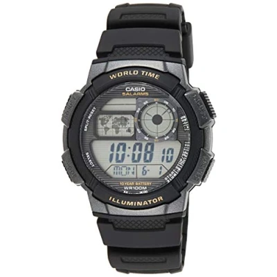 Afbeelding van Casio AE 1000W 1AVEF Horloge Kwarts (l x b h) 48.1 43.7 13.7 mm Zwart Materiaal (behuizing): Hars (armband):