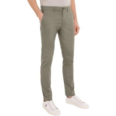 Afbeelding van Tommy Hilfiger Chino Bleecker Bedrukte Structuur Chino, Waterstof Grijs, 38W/29L, 38W / 29L
