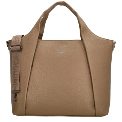 Afbeelding van Charm London Mulberry street Laptoptas 15,6 inch (34.5x19.4 cm) Taupe