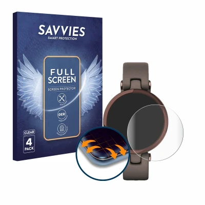 Afbeelding van Savvies Screenprotector voor Garmin Lily Folie Beschermfolie transparant volledig dekking (4 Stuks)