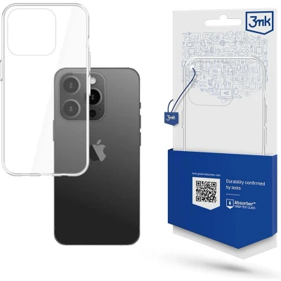 Afbeelding van 3mk iPhone 15 Pro Armor Case Stevige Hoes voor Optimale Bescherming Transparant