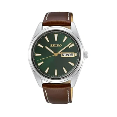 Afbeelding van Seiko SUR449P1 Herenhorloge, saffierglas, groene wijzerplaat 40,2 mm