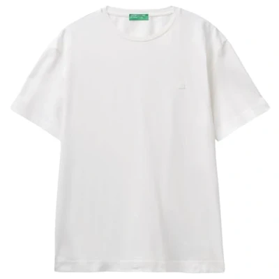Afbeelding van United Colors of Benetton Tshirt basic, Heren, Maat: Large, White