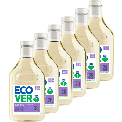 Afbeelding van 6x Ecover Vloeibaar Wasmiddel Color Appelbloesem &amp; Freesia 28 Wasbeurten 1,43 liter