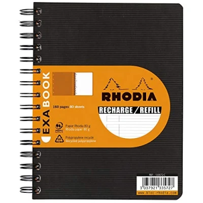 Afbeelding van Rhodia ExaBook Refill A5+ Zwarte lijnen