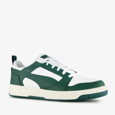 Afbeelding van Puma Unisex Rebound V6 Low Sneaker, Wit Donker Mirte Warm Wit, 12 UK, 47 EU
