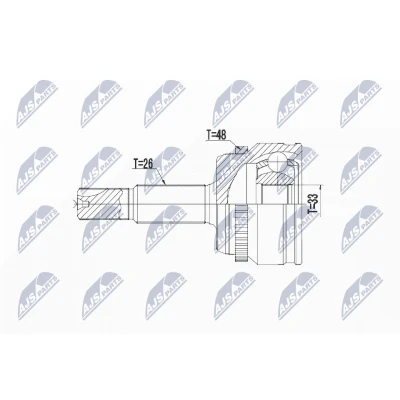 Afbeelding van Homokineet reparatie set, aandrijfas NTY NPZ TY 103