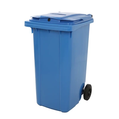 Afbeelding van Container met papiergleuf en slot blauw