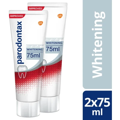 Afbeelding van Parodontax Whitening Tandpasta Tegen Bloedend Tandvlees Duoverpakking 2 x 75 ml