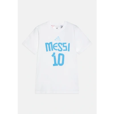 Afbeelding van adidas Performance Messi Player Packs Graphic TEE Short Sleeve KIDS Unisex Tshirt print voor kinderen, Maat: 128, White