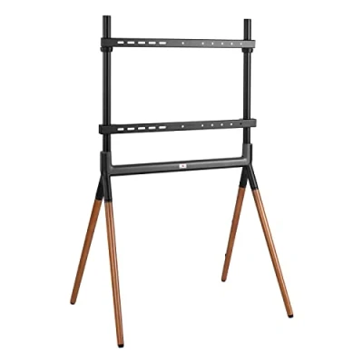 Afbeelding van Maclean Universele TV standaard 49 70&quot; tot 40kg max VESA 600x400 Compatibel met LCD LED OLED QLED Plasma Zwart/Walnoot