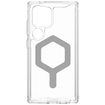 Afbeelding van Samsung Galaxy S24 Ultra Hoesje Kunststof UAG Hardcase/Backcover Zilver Telefoonhoesje Shockproof/Valbescherming