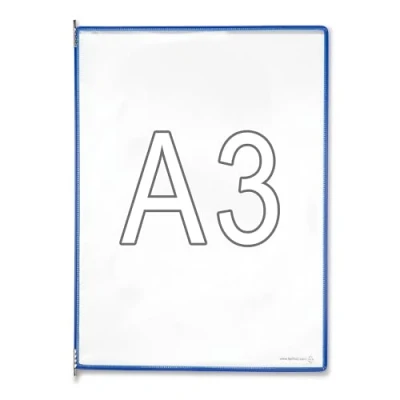 Afbeelding van Tarifold Doorzichtig bord VE 10 stuks, voor DIN A3, blauw transparante panelen zichtbordsystemen transparant