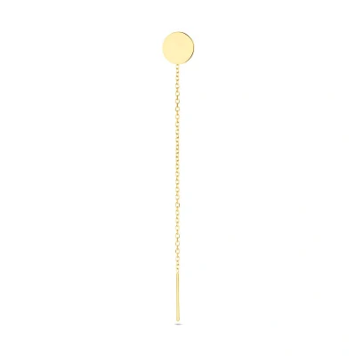 Afbeelding van Doortrekoorbel Cirkel 14K Geelgoud Per Stuk Tijdloos en Elegant Sieraad