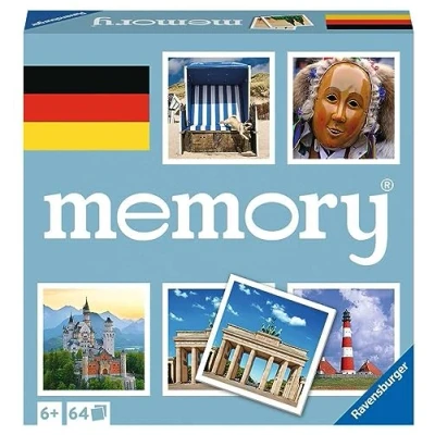 Afbeelding van Ravensburger Duitsland memory 20883 de spelklassieker dwars door Duitsland, merkspel voor 2 8 spelers vanaf 6 jaar