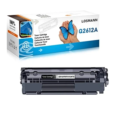 Afbeelding van LOSMANN 1 x toner compatibel met Q2612A 12A FX9 FX10 CAN703 voor HP Laserjet 1010 1012 1015 1018 1020 1022 1022N 1022NW 3015 3015AIO 3020 3020AIO 303030030300. AIO 3050 3050Z 3052 3055 M1005MFP
