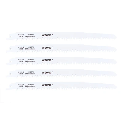 Afbeelding van Reciprozaagbladen Grof voor hout 240 mm 1531L Set 5 stuks