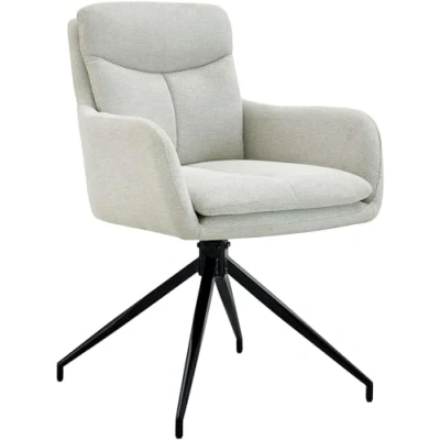 Afbeelding van CLP Eetkamerstoel Somers stof I Draaibare fauteuil creme