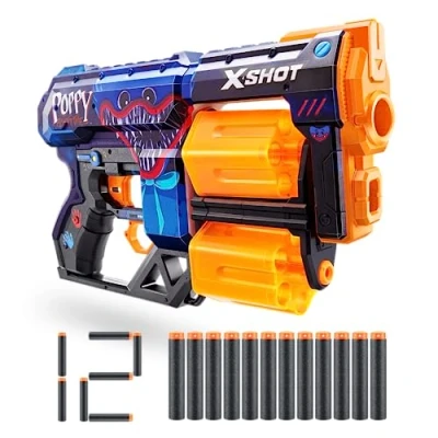 Afbeelding van XShot 36651 X Shot Skins Dread, Poppy met 12 darts, Playtime schuimrubberen dart blaster, M