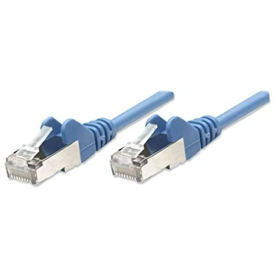 Afbeelding van Intellinet Netwerk Patchkabel, Cat5e, 0,25 m, CCA, U/UTP, PVC, Vergulde Contacten, Snagless SF/UTP, CCA 7.5 m Blauw