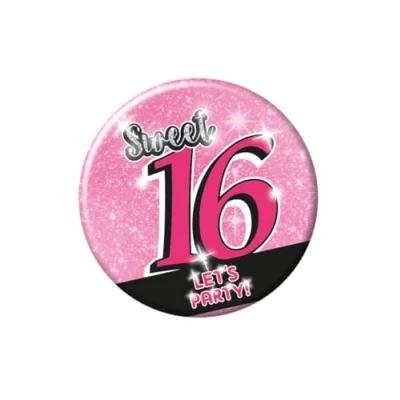 Afbeelding van Button klein Sweet 16 per stuk