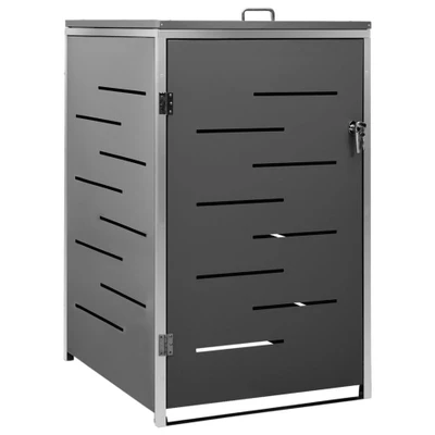 Afbeelding van vidaXL Containerberging enkel 69x77,5x115 cm roestvrij staal