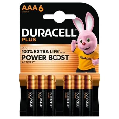 Afbeelding van Batterij Duracell Plus Powerboost AAA X6