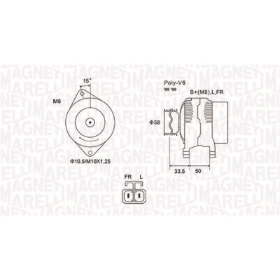 Afbeelding van Magneti Marelli Alternator/Dynamo 063732020010