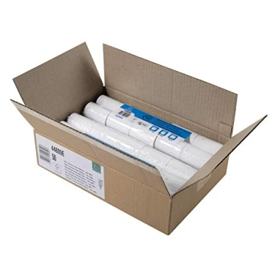 Afbeelding van Exacompta Ref. 44809E Doos met 50 thermische rollen voor bankterminals breedte 57 mm x diameter 37 kern 12 1 vouw 48g/m² zonder BpA Lengte (+ of 2m) : 18 m