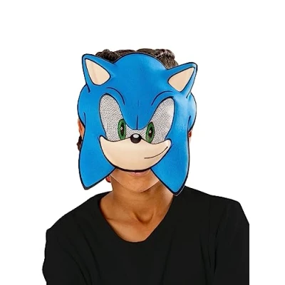 Afbeelding van Rubies Sonic masker voor jongens en meisjes, officiële Sega kostuumaccessoires Halloween, carnaval, verjaardag