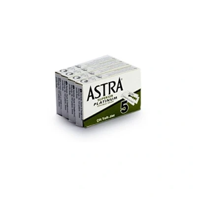 Afbeelding van Rusty Bob Astra scheermesjes platinum classic voor het klassieke scheermes, nat scheermes [gesloten kam] 20 in een set