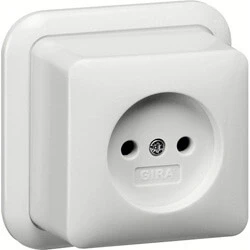 Afbeelding van Gira Opbouw wandcontactdoos 2 polig 16A 250V zuiver wit met