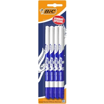 Afbeelding van BIC Ink Eater Inktwissers Blauw, Pak van 8+4 Stuks