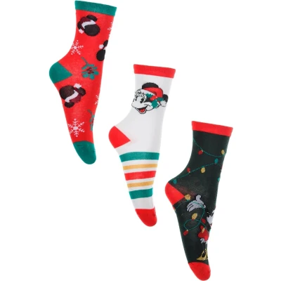 Afbeelding van Minnie Mouse kerstsokken Dames 3 paar maat 39 41