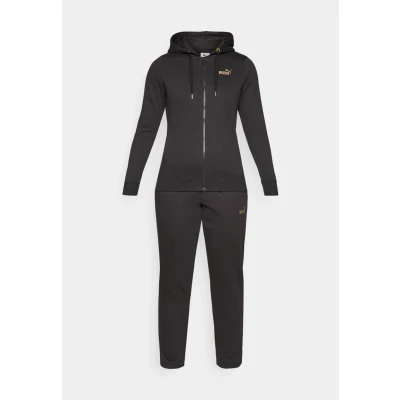 Afbeelding van Puma Hooded SUIT SET Trainingspak, Dames, Maat: XS, Black