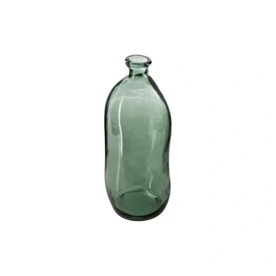 Afbeelding van Atmosphera bloemenvaas Organische fles vorm groen transparant glas H36 x D15 cm Vazen