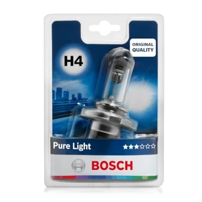 Afbeelding van Bosch H4 Pure Light Lamp 12 V 60/55 W P43t 1 stuk