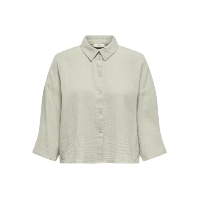 Afbeelding van JDY Jdytheis LIFE CROP Shirt Overhemdblouse, Dames, Maat: Small, Desert sage