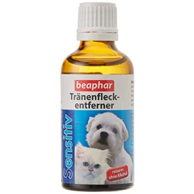 Afbeelding van BEAPHAR Gevoelige traanvlekverwijderaar voor honden en katten Verwijdert zacht hardnekkige traanvlekken Met MSM (methylsulfonylmethaan) Bijzonder mild irriterend Zonder alcohol 50 ml