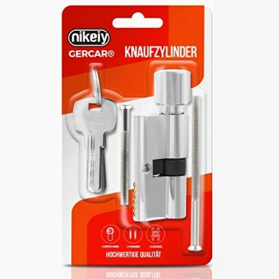 Afbeelding van GERCAR Profielcilinderslot 30/30, met 5 sleutels, afzonderlijk, lengte 60 mm, A: 30, B: set van 1.