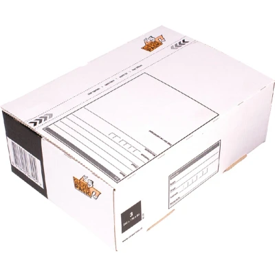 Afbeelding van Postpakketbox 3 CleverPack 240x170x80mm wit 25stuks