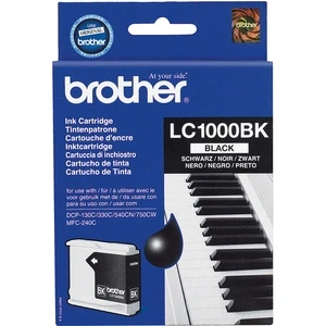 Afbeelding van Brother LC 1000BKBP2 Inktcartridge Zwart Voordeelbundel 2 pack