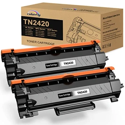 Afbeelding van TN2420, TN 2420, TN2410, 2410, compatibel met toner Brother MFC L2710DW L2710DN HL L2350DW L2310D DCP L2530DW L2750DW L2510D (verpakking van 2)