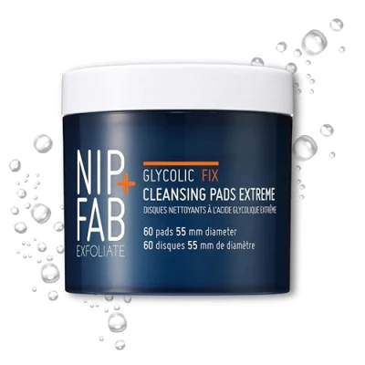 Afbeelding van Nip + Fab Glycolic Fix Night Pads Extreme Peeling Facial Met Glycolzuur Voor De Nacht Zure Intensieve 60 Stks
