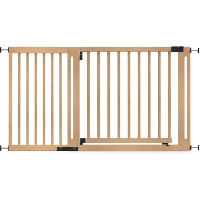 Afbeelding van Safetots Traphekje Elegance, Natuurlijk, 145cm 153cm, Drukplaats Beveiligingshek, 73cm Extra Brede Deuropening, voor Trappen, Gangpaden en Deuren, Eenvoudige Installatie