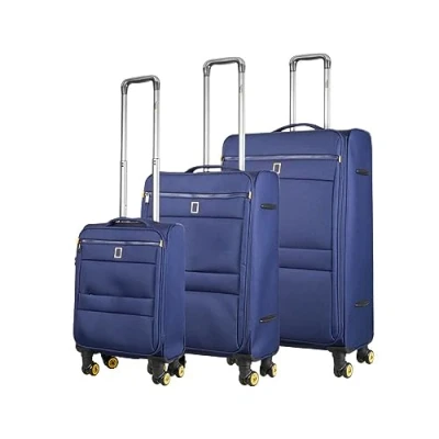 Afbeelding van National Geographic Kofferset 3 Delig Reiskoffer Set zachte Trolleyset Passage Blauw