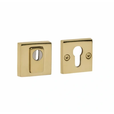 Afbeelding van Intersteel SKG3 veiligheidsrozetten vierkant 54x54x12mm profielcilindergat met kerntrekbeveiliging PVD messingkleur