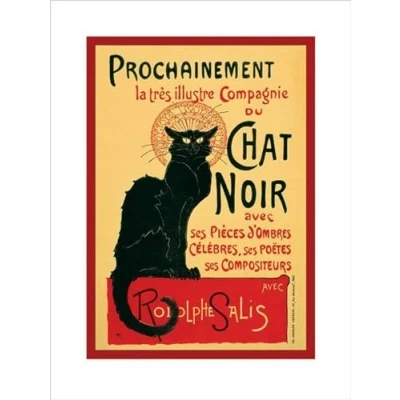 Afbeelding van Kunstdruk Chat Noir 60x80cm